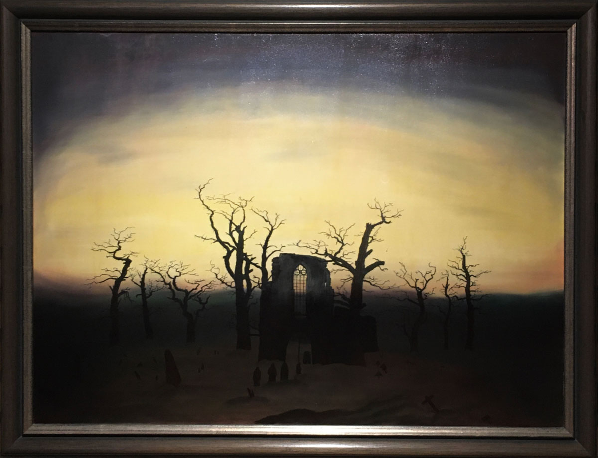 C. D. Friedrich - Abtei im Eichwald, Öl auf Leinwand, 83x61cm